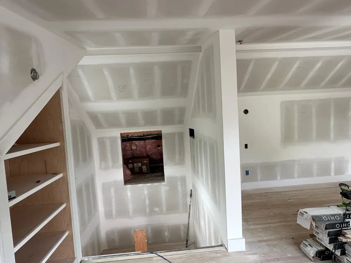 Drywall patch cut in for an access panel
